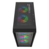 Vida Versa Black ARGB Gaming Case w/ Glass Side & Glass/Mesh Front, ATX, 6x ARGB PWM Fans, 6-Port Fan Hub & Remote Control *Glass & Mesh Front Panels included* - Image 9