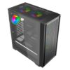 Vida Versa Black ARGB Gaming Case w/ Glass Side & Glass/Mesh Front, ATX, 6x ARGB PWM Fans, 6-Port Fan Hub & Remote Control *Glass & Mesh Front Panels included* - Image 5