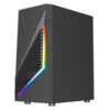 Vida Genesis Black ARGB Gaming Case w/ Glass Window, Micro ATX, 2x ARGB Fans, Front ARGB Strip - Image 4