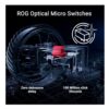 Asus ROG Keris II Ace Wireless Lightweight Gaming Mouse, Wired/Wireless/Btooth, AimPoint Pro Sensor, Polling Rate Booster, 42000 DPI, RGB, White - Image 9