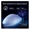 Asus ROG Keris II Ace Wireless Lightweight Gaming Mouse, Wired/Wireless/Btooth, AimPoint Pro Sensor, Polling Rate Booster, 42000 DPI, RGB, White - Image 8
