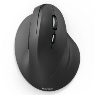 Hama Vertical Ergonomic EMW-500 Wireless Optical Mouse, 6 Buttons, 1000-1800 DPI, Black *Right Handed version*