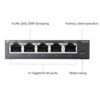 TP-LINK (ES205G) Omada 5-Port Gigabit Easy Managed Switch, 5x GB Ports, Metal Casing - Image 5